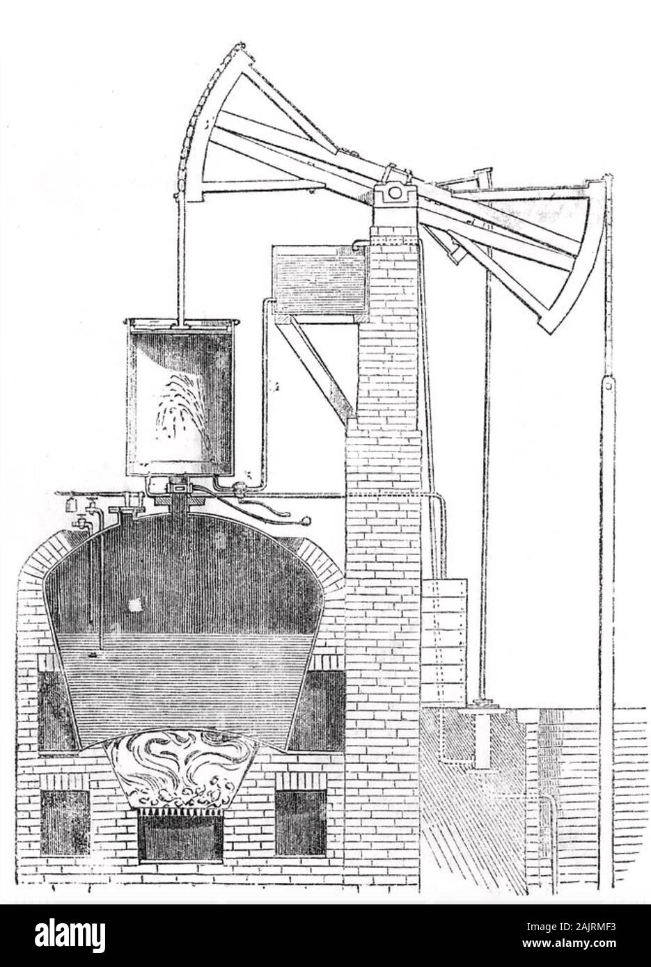 NEWCOMEN THOMAS (1664-1729) inventore inglese e il designer del primo flusso pratico motore Foto Stock