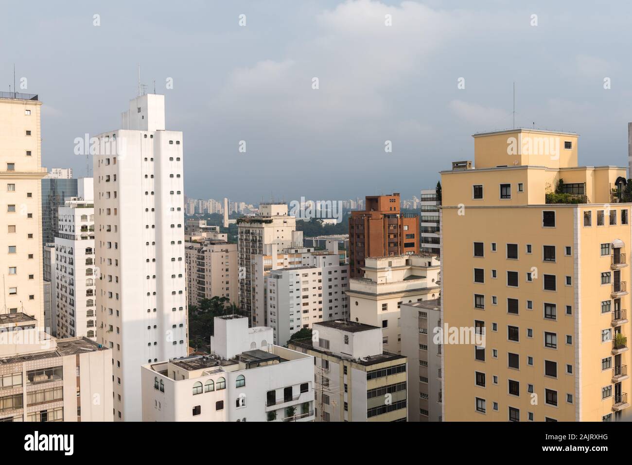 Grattacieli in São Paulo City, nello stato di São Paulo, Brasile, America Latina Foto Stock