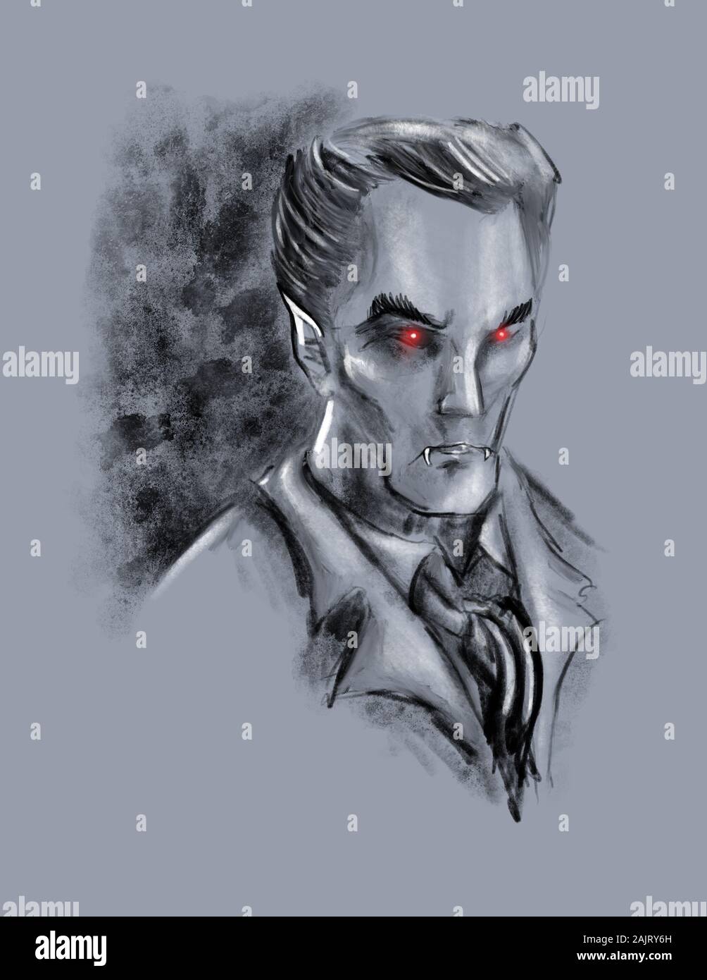 Vampiro illustrazione di conteggio Foto Stock