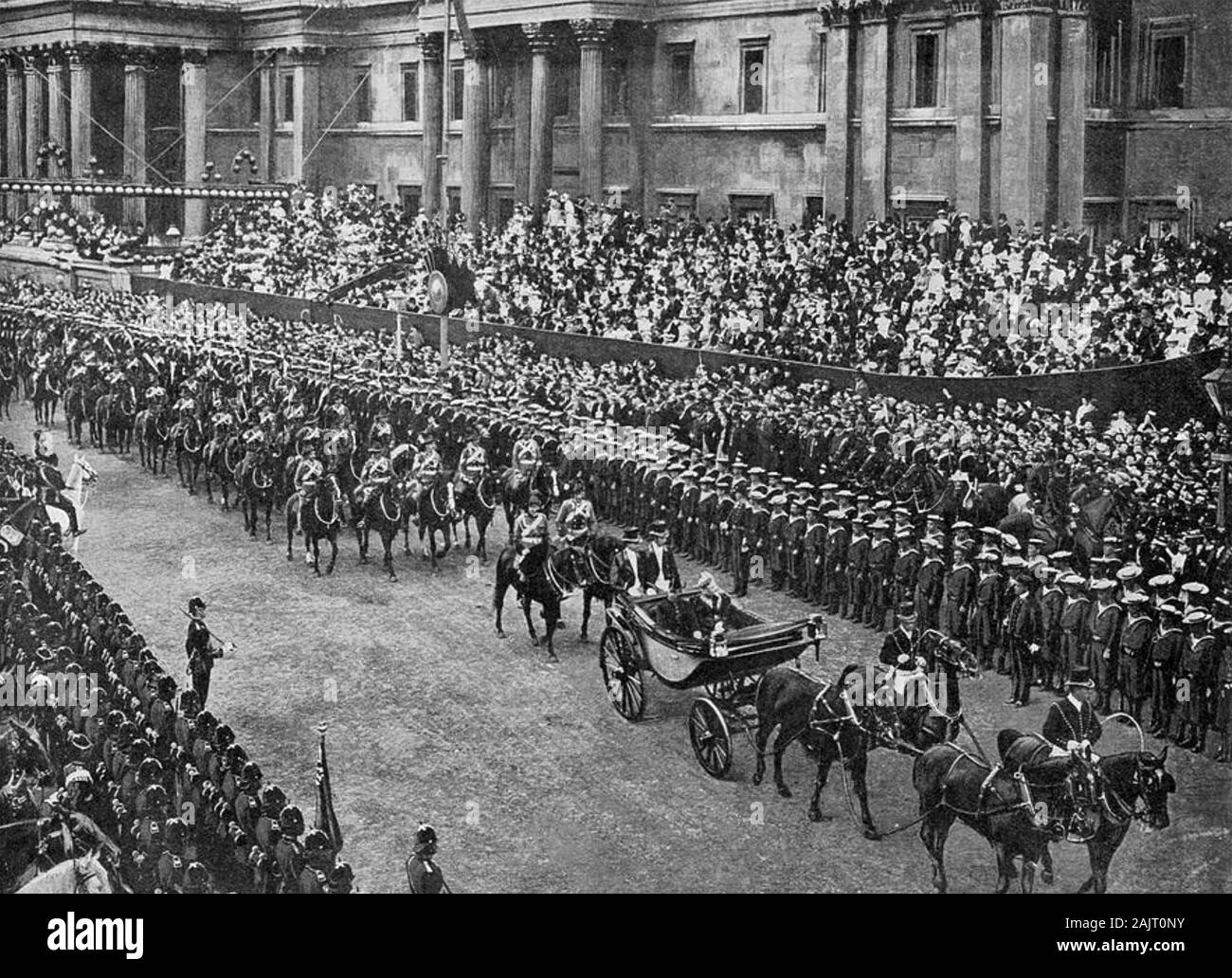 La regina Victoria (1819-1901) nel suo Giubileo di Diamante processione 22 Giugno 1897 Foto Stock