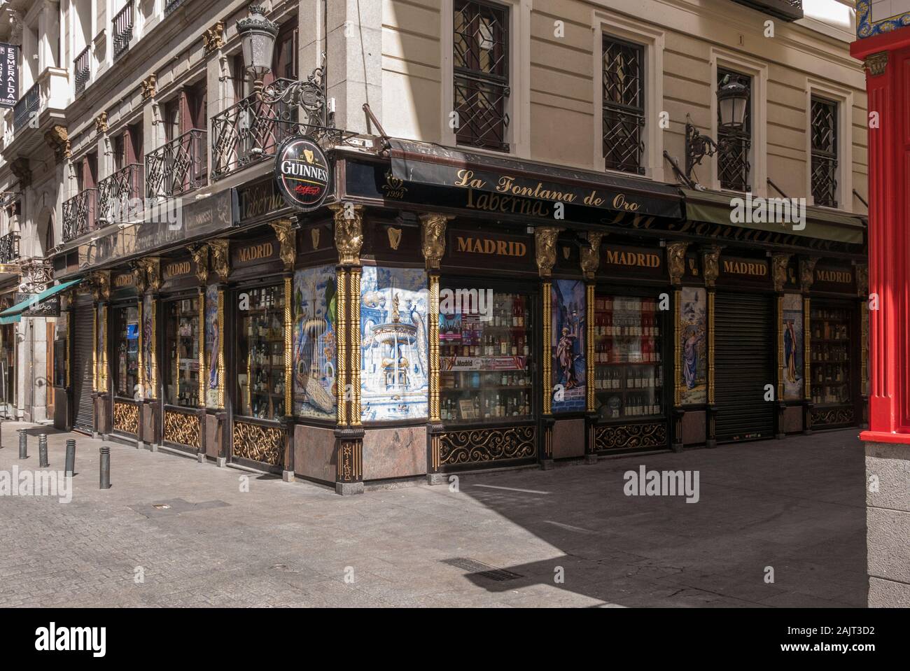 Un vino tradizionale negozio di Madrid, Spagna Foto Stock