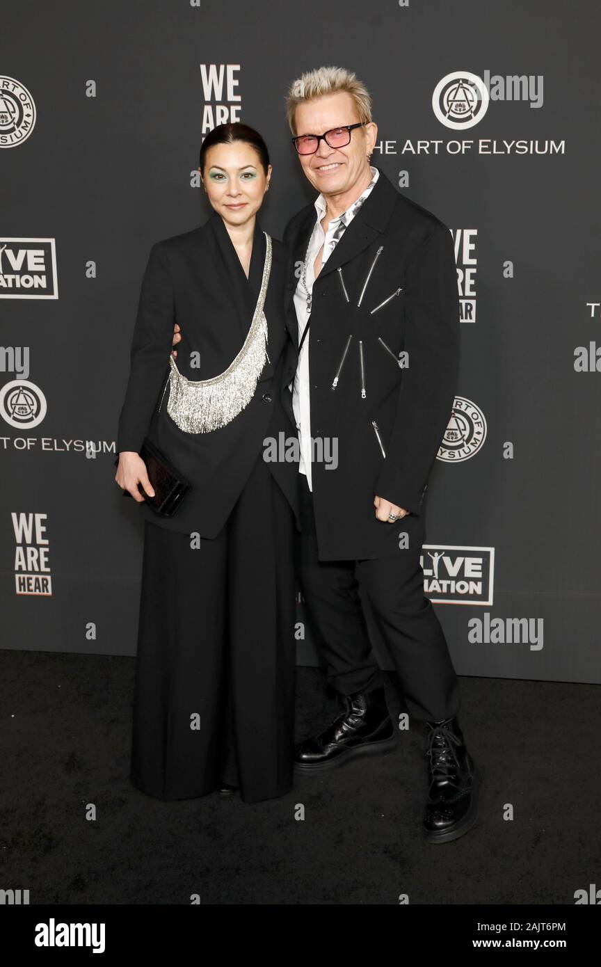 Los Angeles, Stati Uniti d'America. 04 gen, 2020. Cina Chow e Billy Idol frequentando l'arte di Elysium del XIII annuale di Gala il cielo a Hollywood Palladium on gennaio 04, 2020 a Los Angeles, California. Credito: Geisler-Fotopress GmbH/Alamy Live News Foto Stock