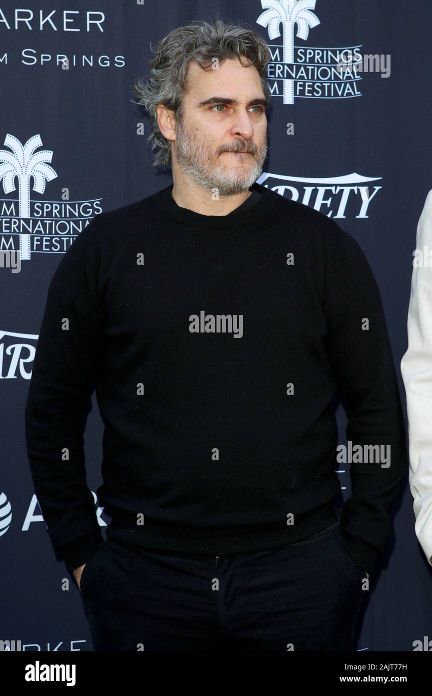 Palm Springs, Stati Uniti d'America. 03 gen, 2020. Joaquin Phoenix frequentando il '10 amministratori di guardare il Brunch' durante il trentunesimo annuale di Palm Springs International Film Festival presso l'Hotel Parker su Gennaio 3, 2020 a Palm Springs, California. Credito: Geisler-Fotopress GmbH/Alamy Live News Foto Stock