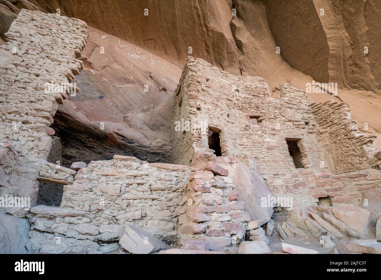 'Fiume House' cliff dimora nel sud dello Utah. Foto Stock