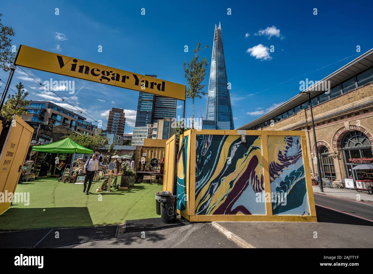 LONDON, Regno Unito - 22 agosto: questo è l'ingresso al cortile di aceto, un famoso mercato situato nell'area del centro il 22 agosto 2019 a Londra Foto Stock