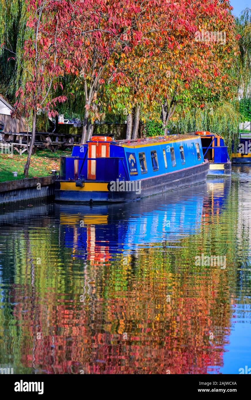 Facendo una vita sul canal, Bradford On Avon, Wiltshire, Regno Unito Foto Stock