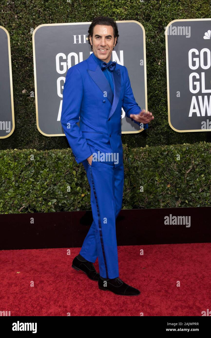 Sacha Baron Cohen assiste la 77th Annuale di Golden Globe Awards, Golden Globes, presso l'Hotel Beverly Hilton di Beverly Hills, Los Angeles, Stati Uniti d'America, il 05 gennaio 2020. | Utilizzo di tutto il mondo Foto Stock
