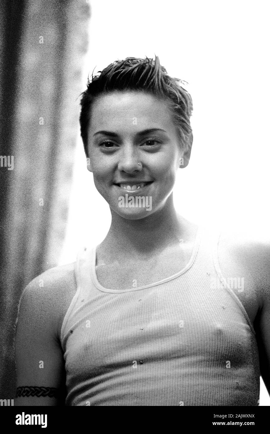 Milano Italia 22/10/1999 Foto sessione di Melanie C prima della conferenza stampa Foto Stock