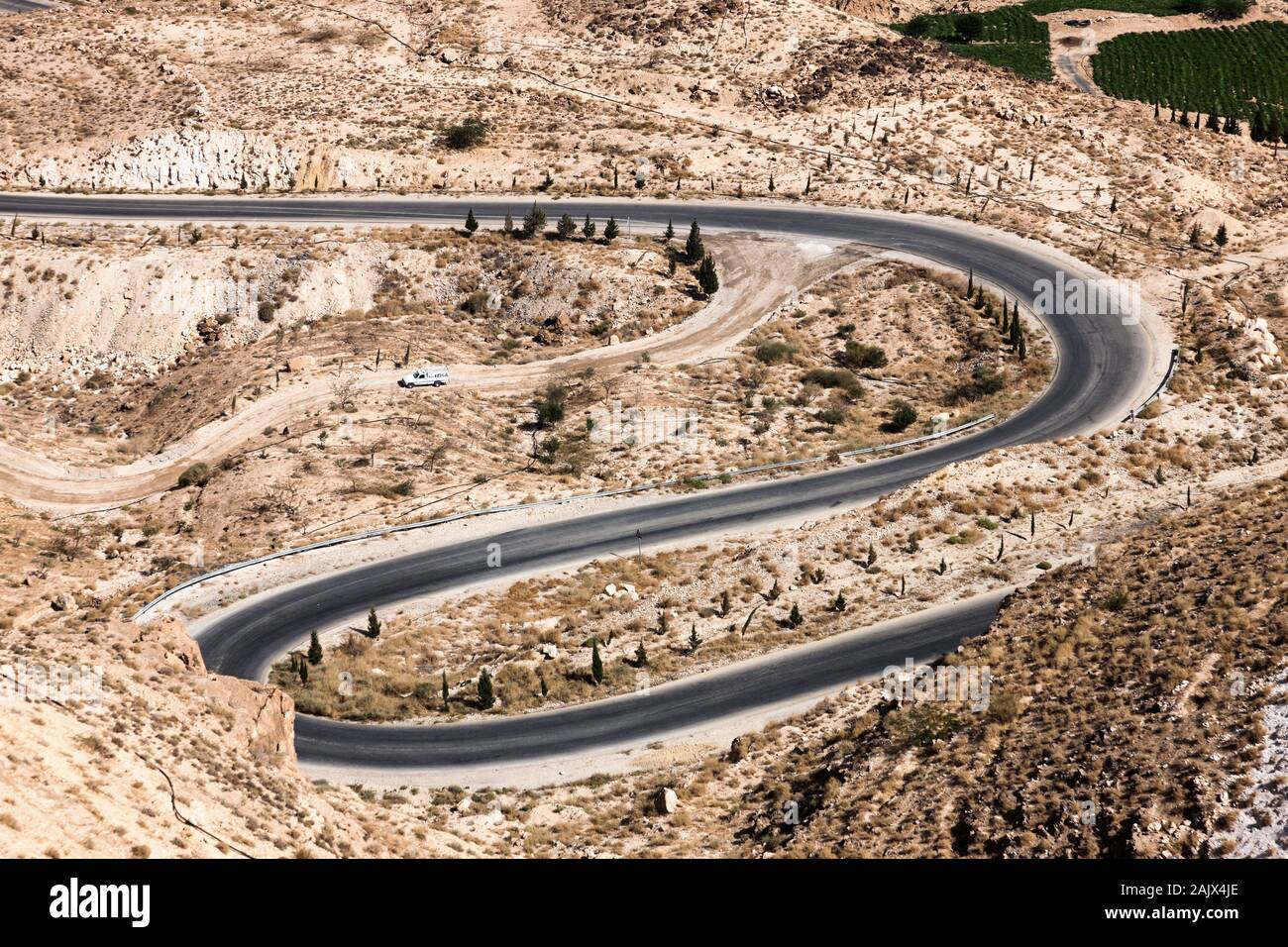Wadi Mujib, splendida vista sulla valle, Kings Highway, Route 35, karak, High Land, Giordania, centro-est, Asia Foto Stock