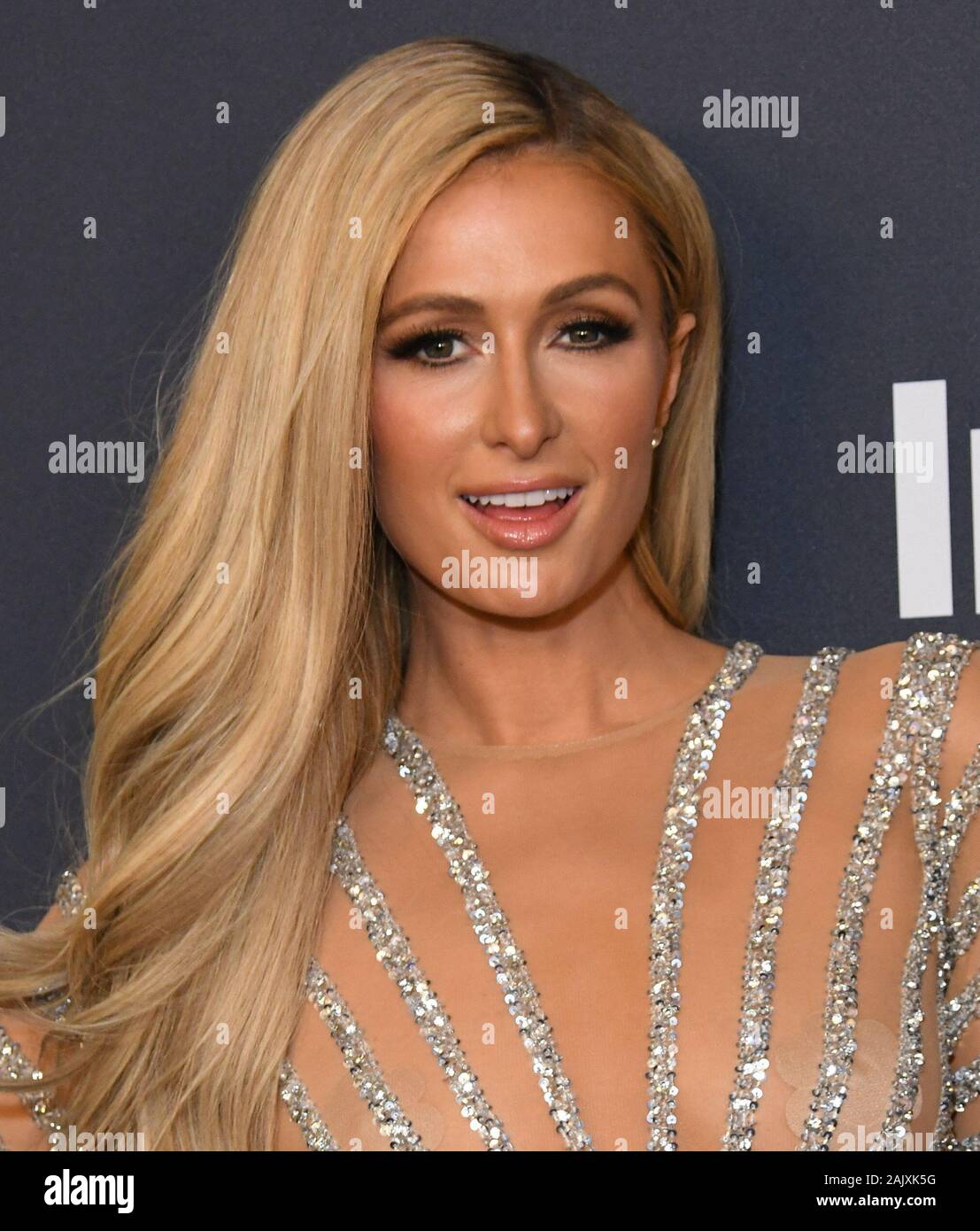 05 Gennaio 2020 - Beverly Hills, la California - Paris Hilton. Ventunesima Annual InStyle e Warner Bros Golden Globes After Party tenuto presso il Beverly Hilton Hotel. (Credito Immagine: © Birdie Thompson/AdMedia via ZUMA filo) Foto Stock