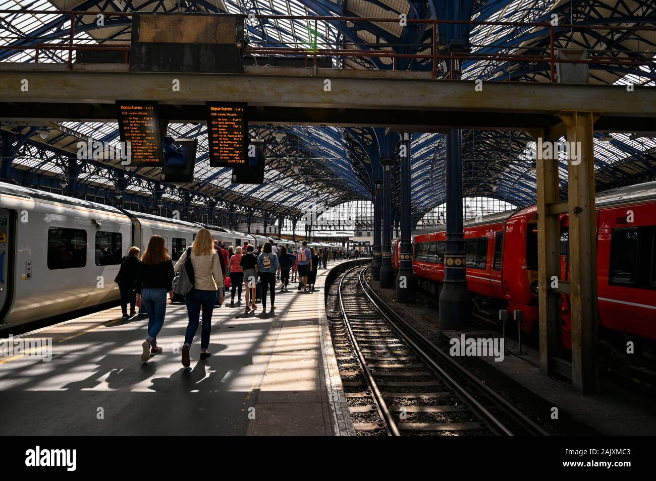 Brighton stazione ferroviaria Inghilterra Foto Stock