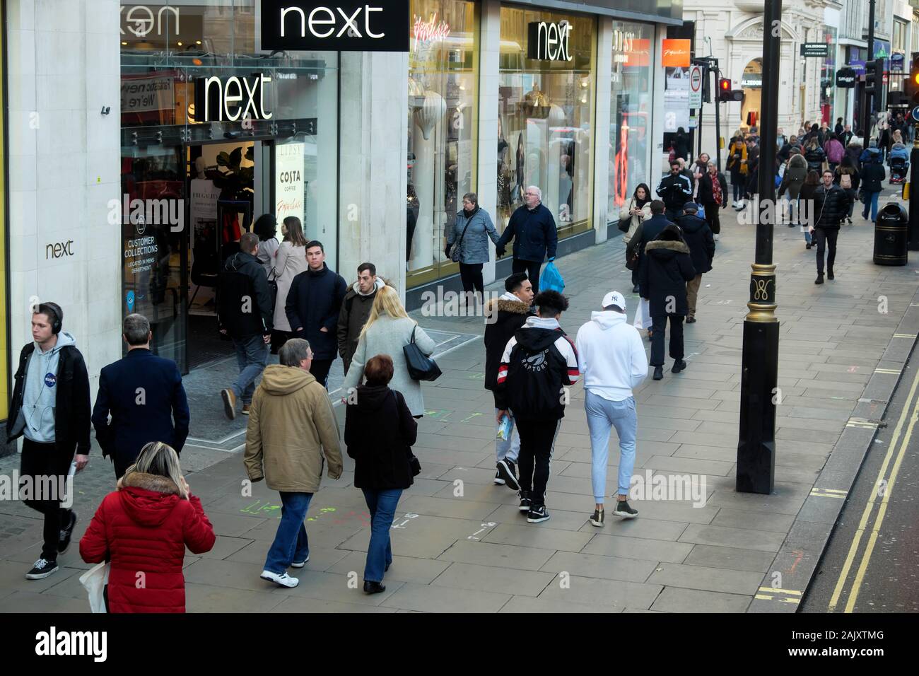 Oxford Street Londra Inghilterra KATHY DEWITT Foto Stock