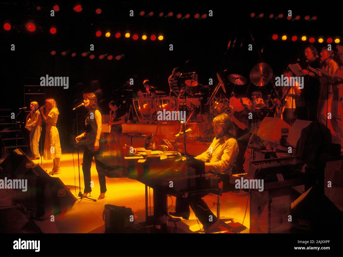 Abba ripassando per una gita a Stoccolma 1979 Foto Stock