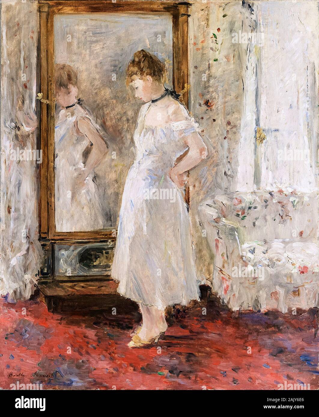 Berthe Morisot, pittura, la psiche specchio, 1876 Foto Stock