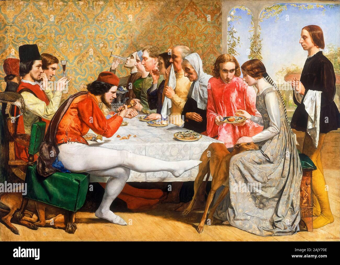 John Everett Millais, pittura, Isabella, 1848-1849 Foto Stock