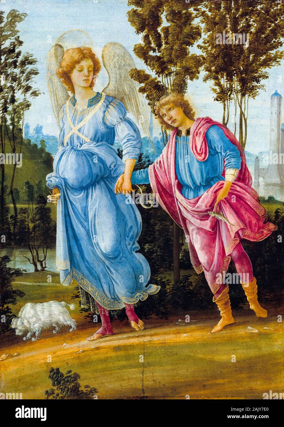 Filippo Lippi pittura, Tobias e l'Angelo, 1472-1482 Foto Stock