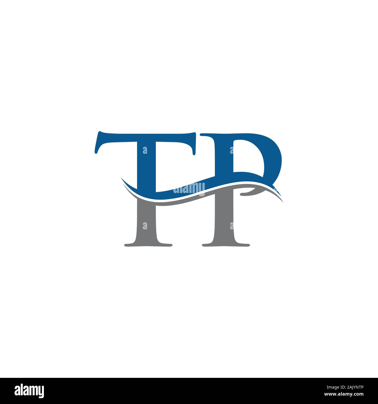 Lettera iniziale TP Logo Design template vettoriale. TP Lettera Logo Design Illustrazione Vettoriale