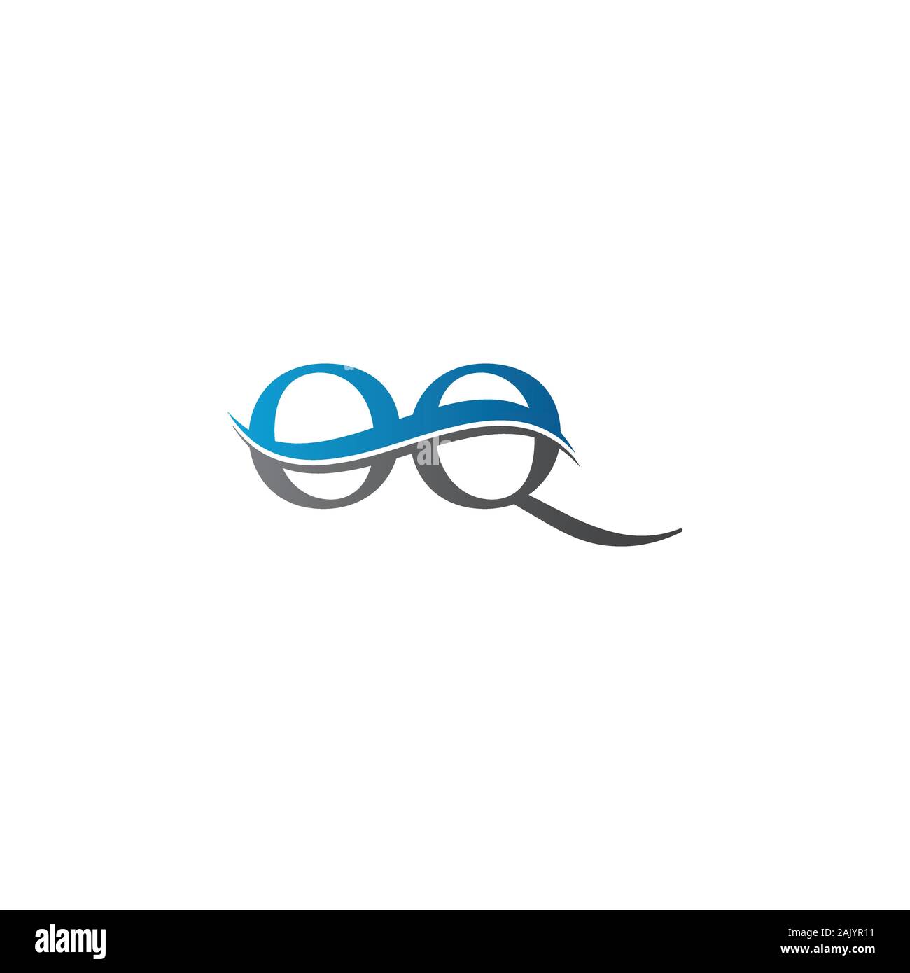 Lettera iniziale OQ Logo Design template vettoriale. OQ Lettera Logo Design Illustrazione Vettoriale