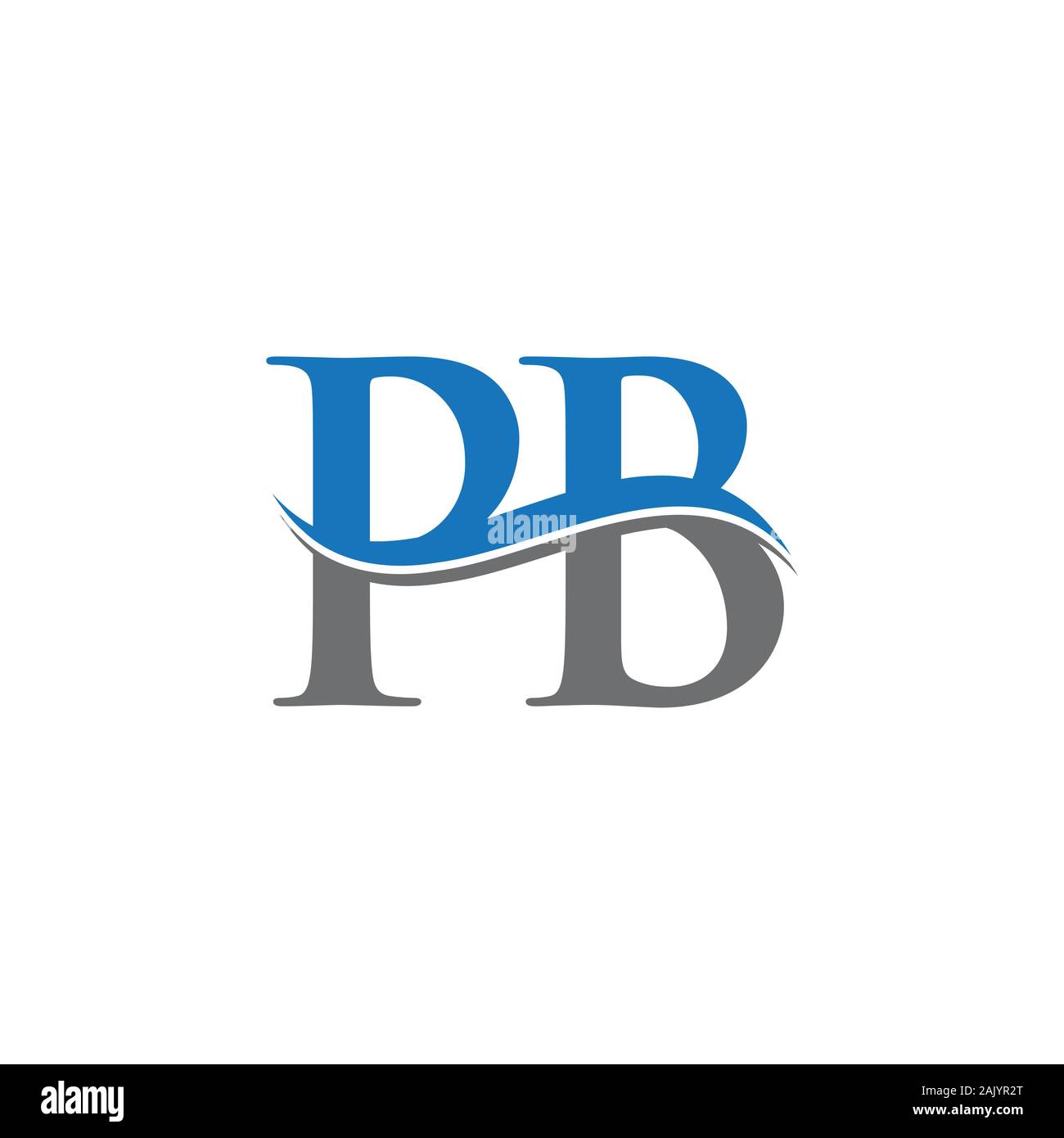 Lettera iniziale PB Logo Design template vettoriale. PB Lettera Logo Design Illustrazione Vettoriale