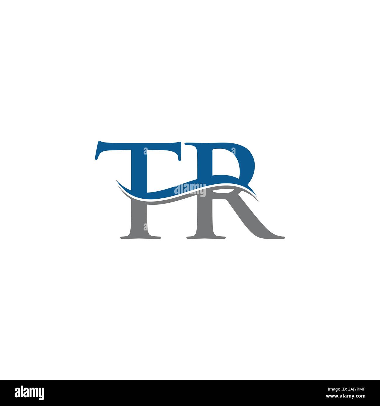 Lettera iniziale TR Logo Design template vettoriale. TR Lettera Logo Design Illustrazione Vettoriale