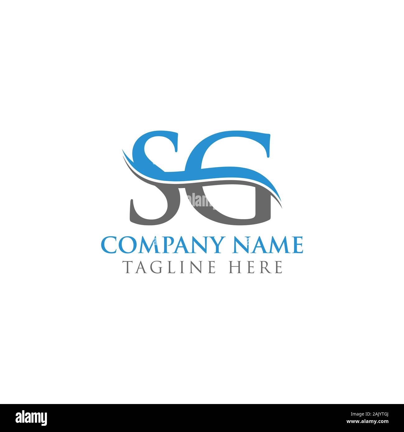 Lettera iniziale SG Logo Design template vettoriale. Lettera SG Logo Design Illustrazione Vettoriale