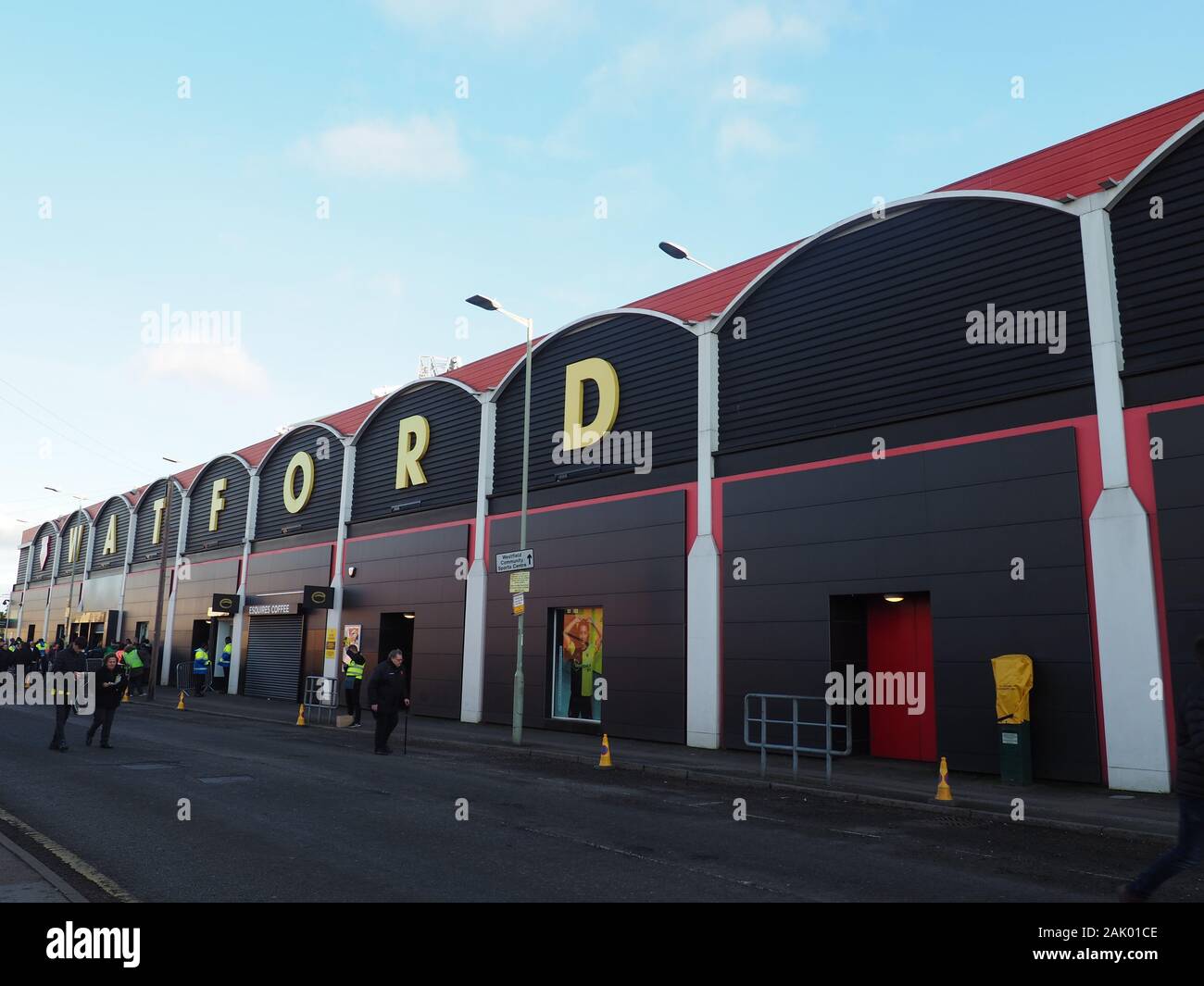 Watford FC segno a Vicarage Road - Watford Foto Stock