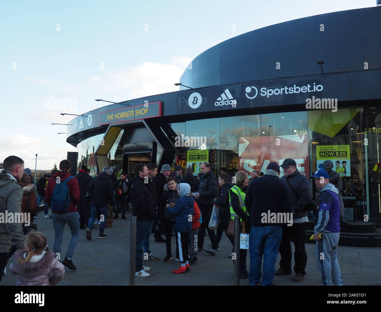 Il Hornet shop - Vicarage Road - Watford Foto Stock