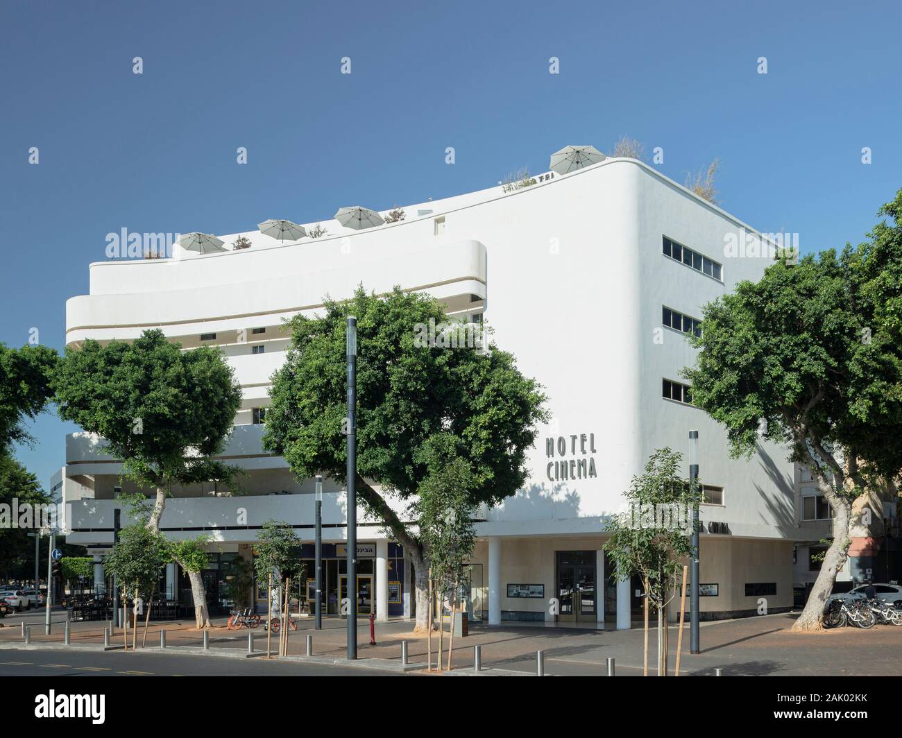 1 Zamenhoff Street, Esther Cinema (ora Hotel Cinema) da Yehuda Magidovitch, 1930. Tel Aviv, Tel Aviv, Israele. Architetto: vari, 2019. Foto Stock