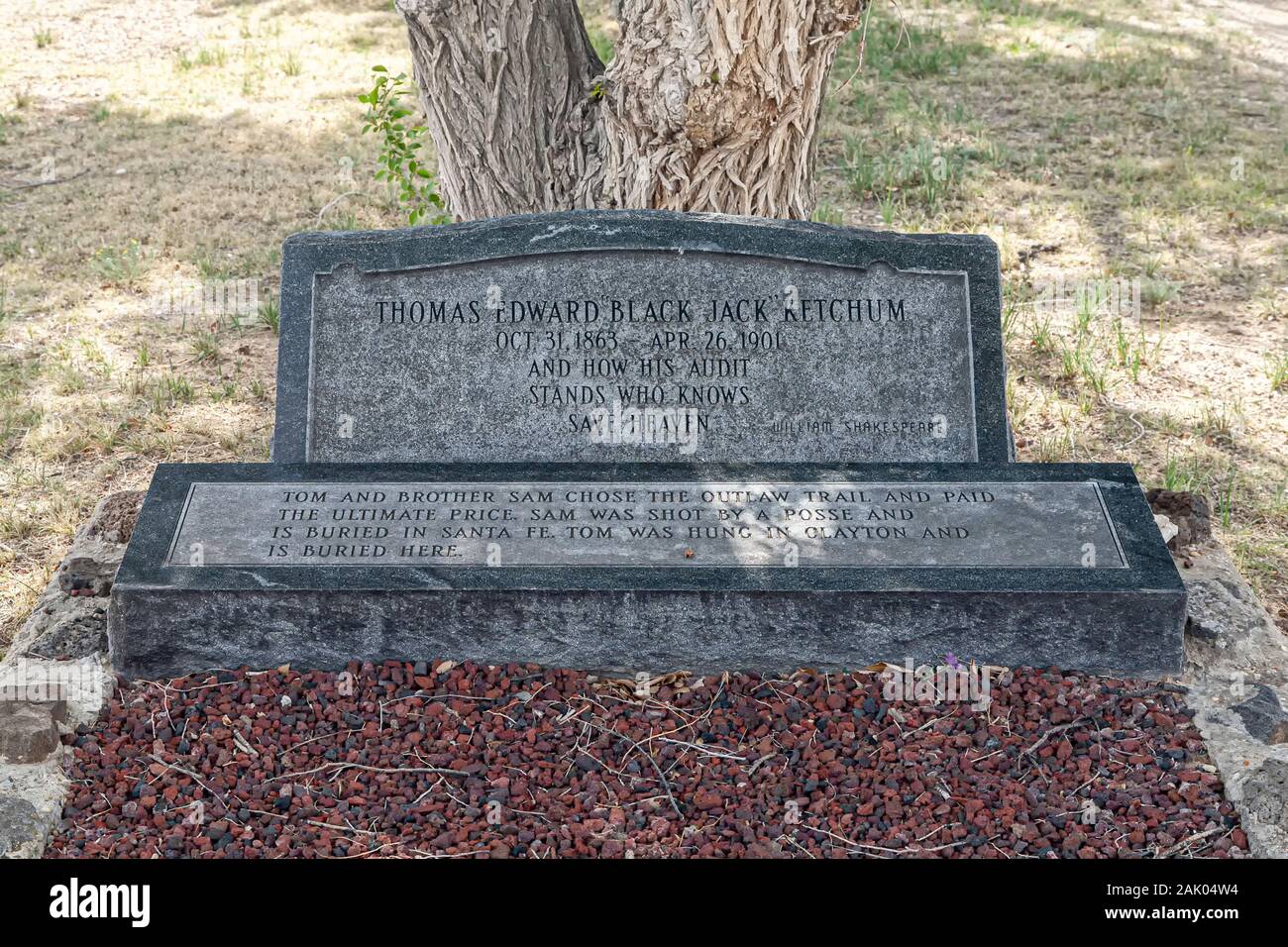 "Black Jack' Ketchum grave, Clayton, Nuovo Messico USA Foto Stock