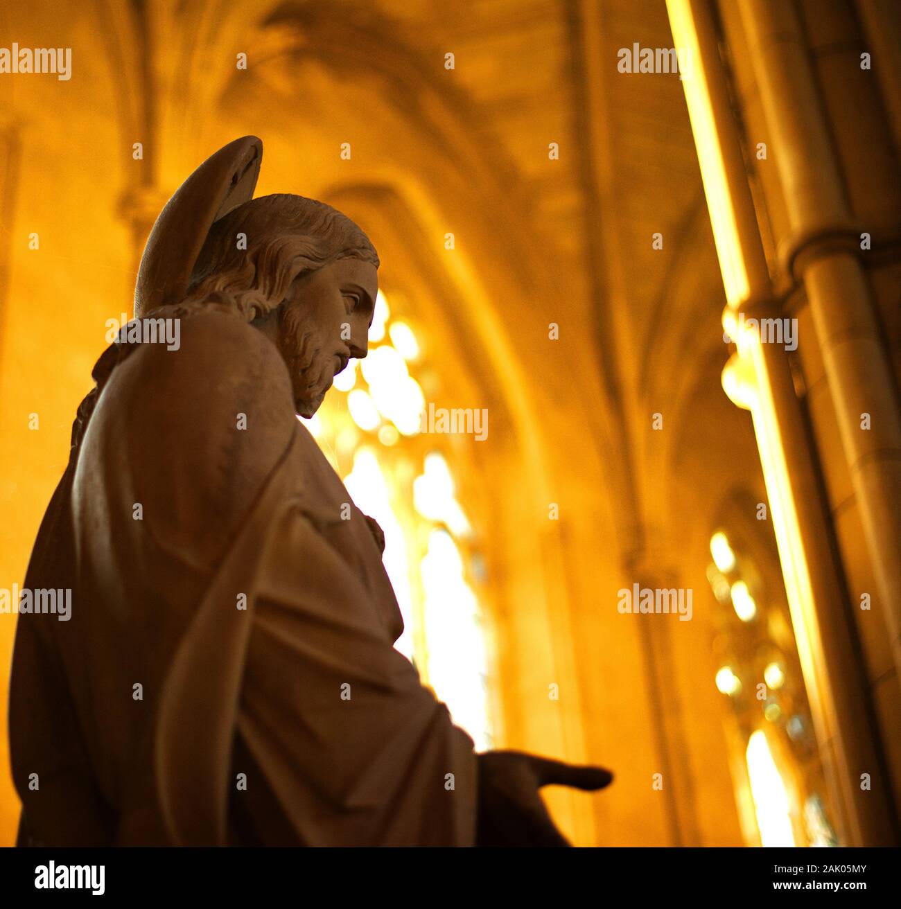 Statua di Gesù in piedi nella cattedrale Foto Stock
