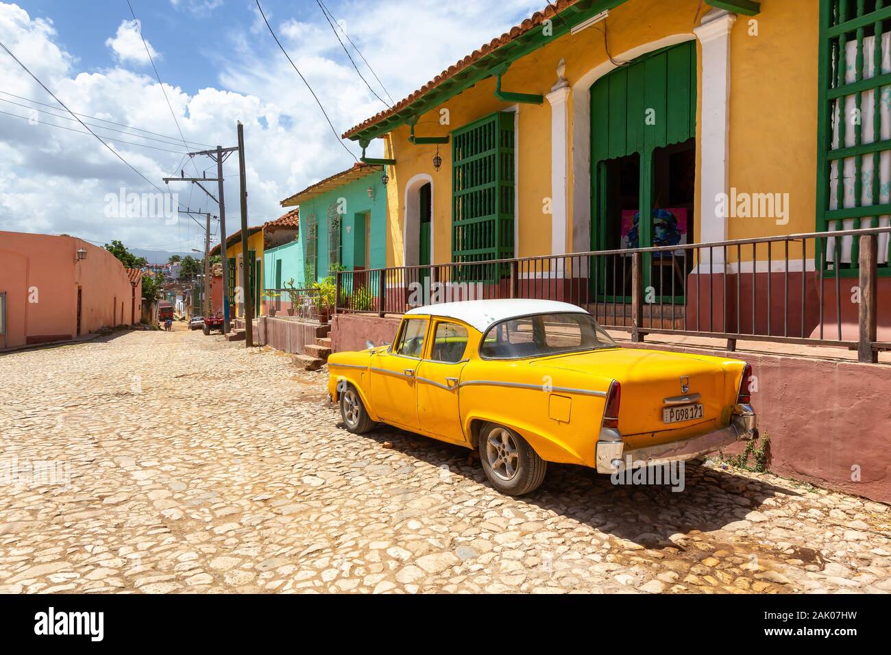 Vecchie strade di Trinidad, Cuba Foto Stock