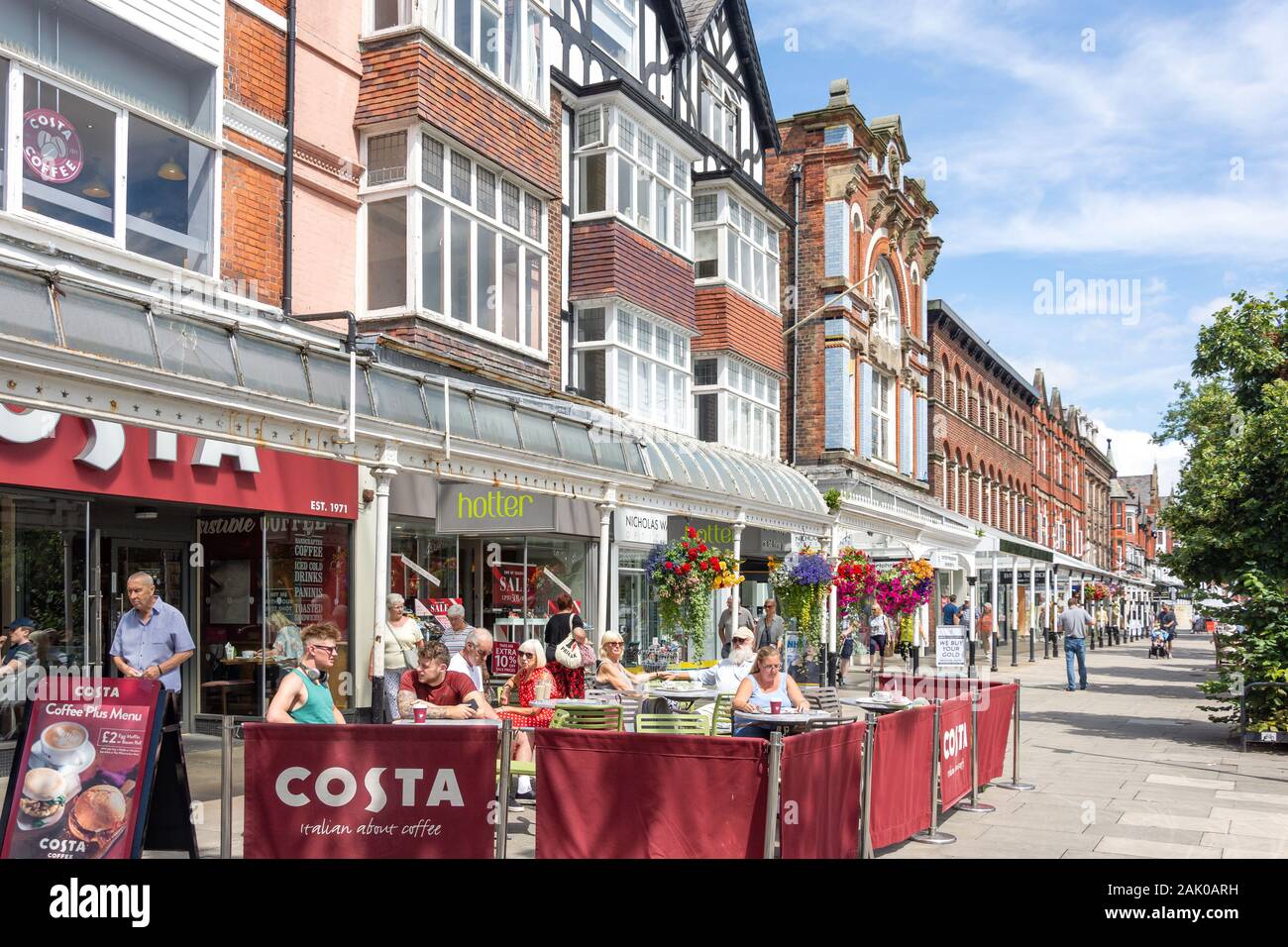 Lord Street, Southport, Merseyside England, Regno Unito Foto Stock