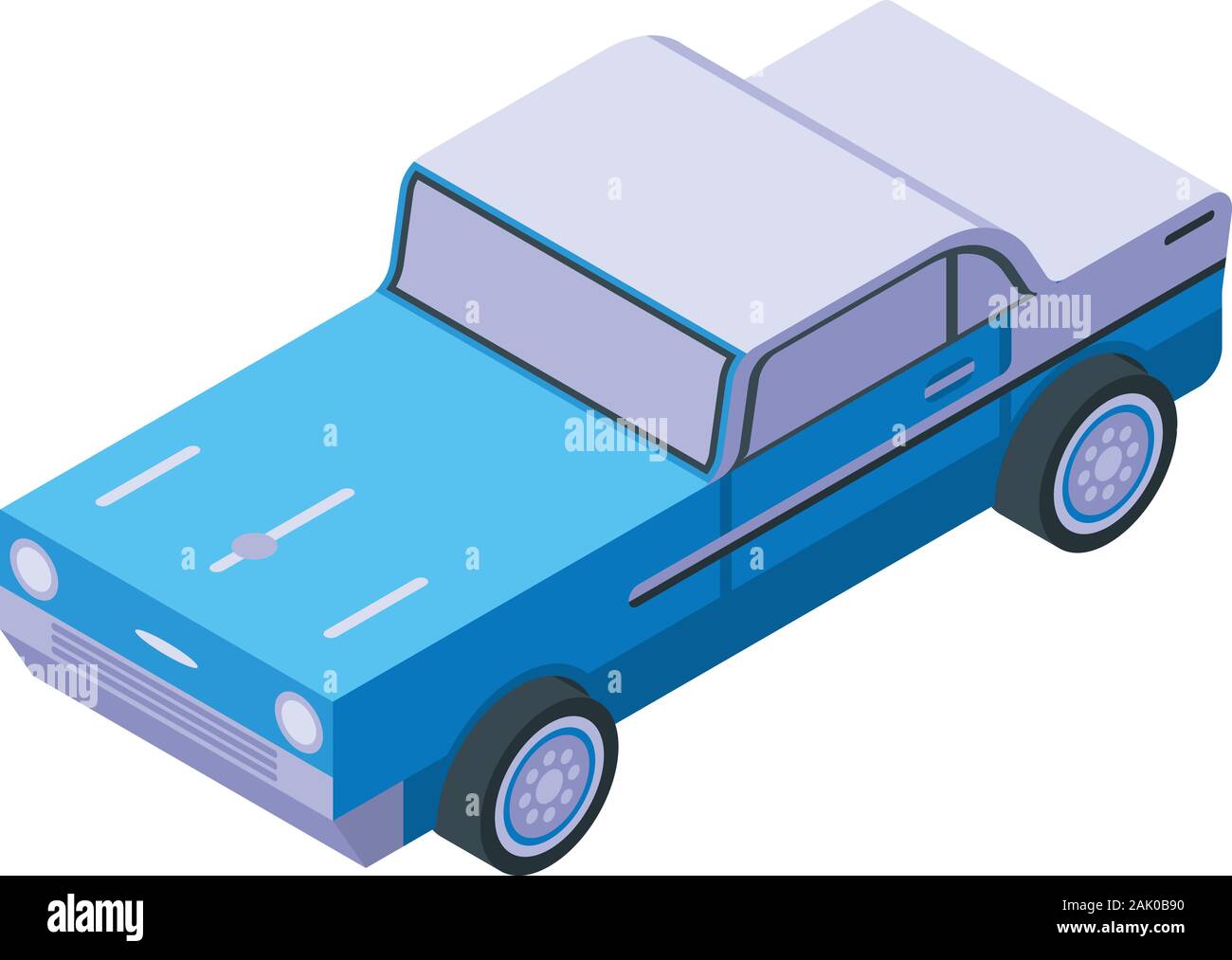 Retrò american car icona, stile isometrico Illustrazione Vettoriale