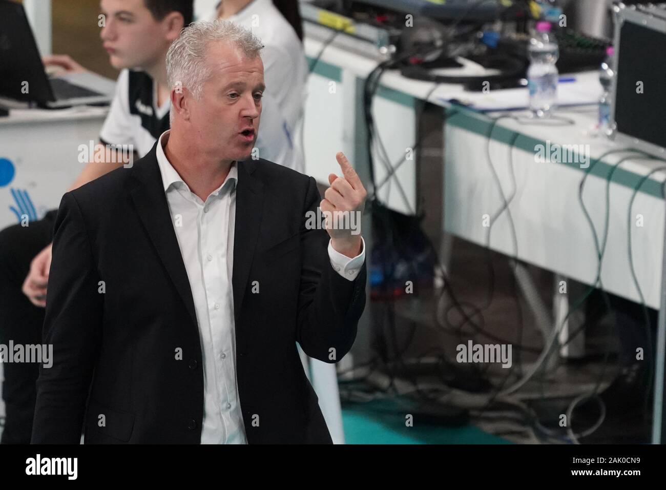 Perugia, Italia. 6 Gen, 2020. heynen vitale (pullman sir safety conad perugia)durante il Test Match - Sir Safety Conad Perugia vs Skra Belchatow, Pallavolo Test Match in Perugia, Italia, 06 Gennaio 2020 - LPS/Loris Cerquiglini Credito: Loris Cerquiglini/LP/ZUMA filo/Alamy Live News Foto Stock