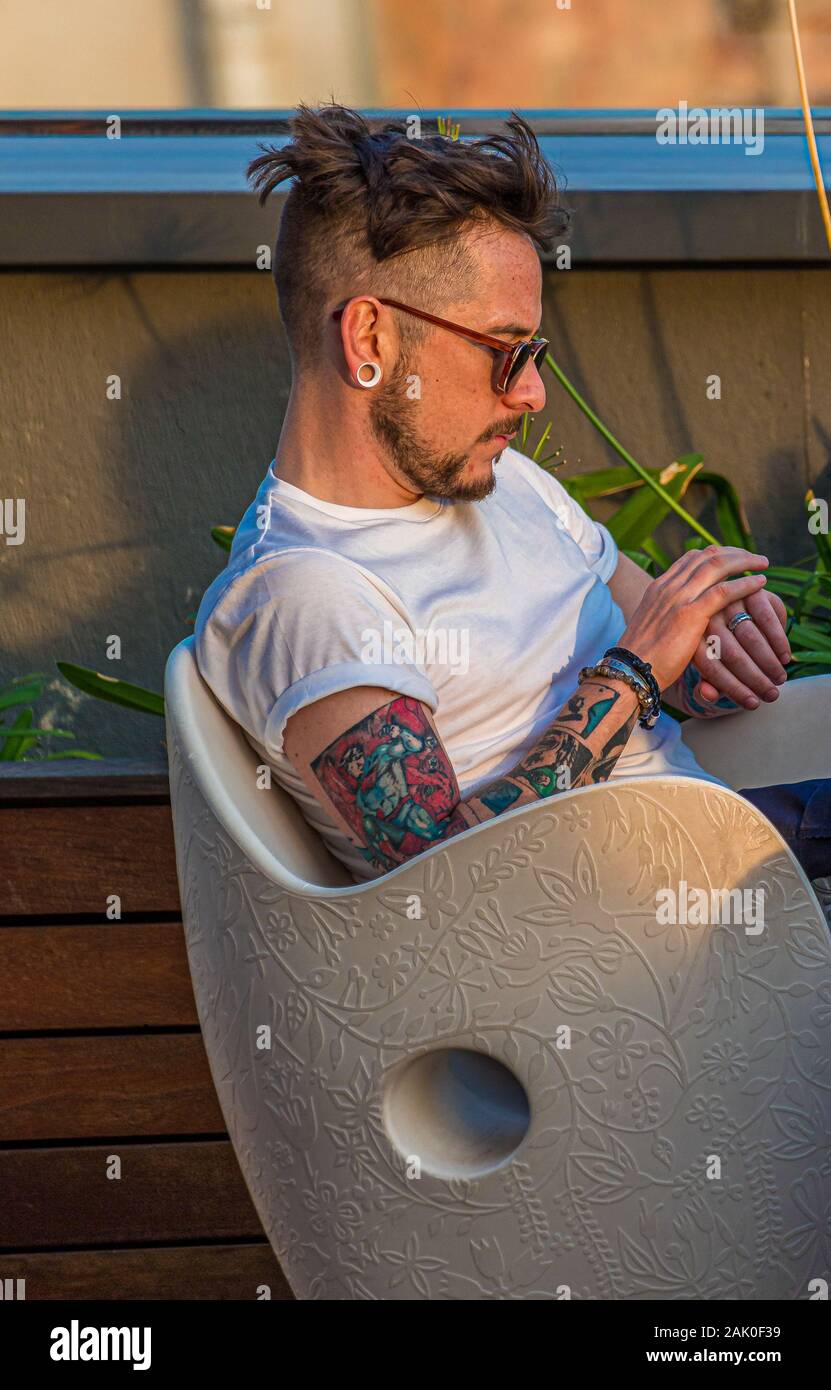 Millenial tempo di controllo Foto Stock