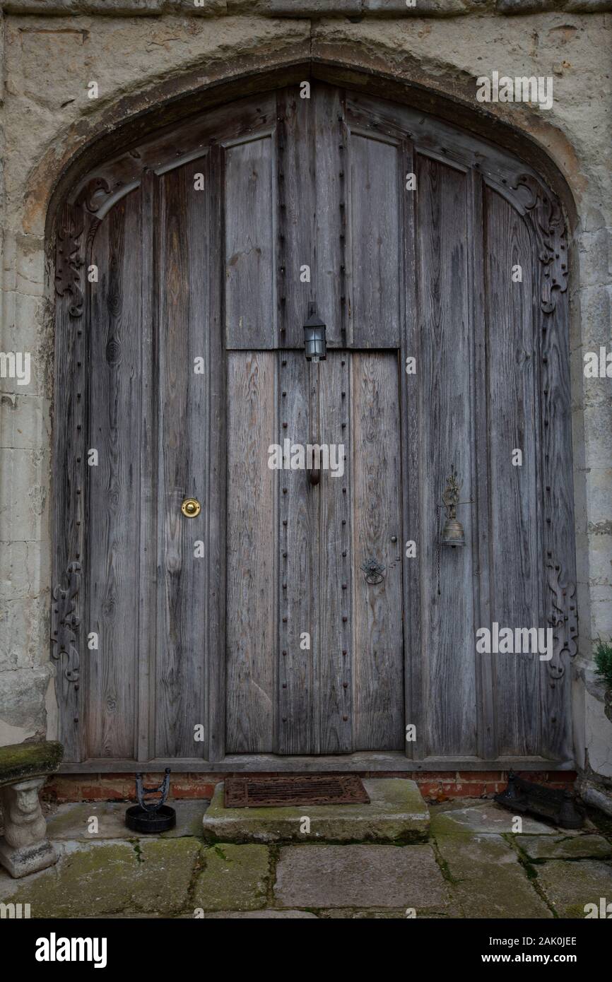 All'interno di Shurland Hall, la casa che ha ospitato a Enrico VIII, RAF e Winston Churchill's flying lezioni, sull'Isola di Sheppey, Kent, Regno Unito Foto Stock