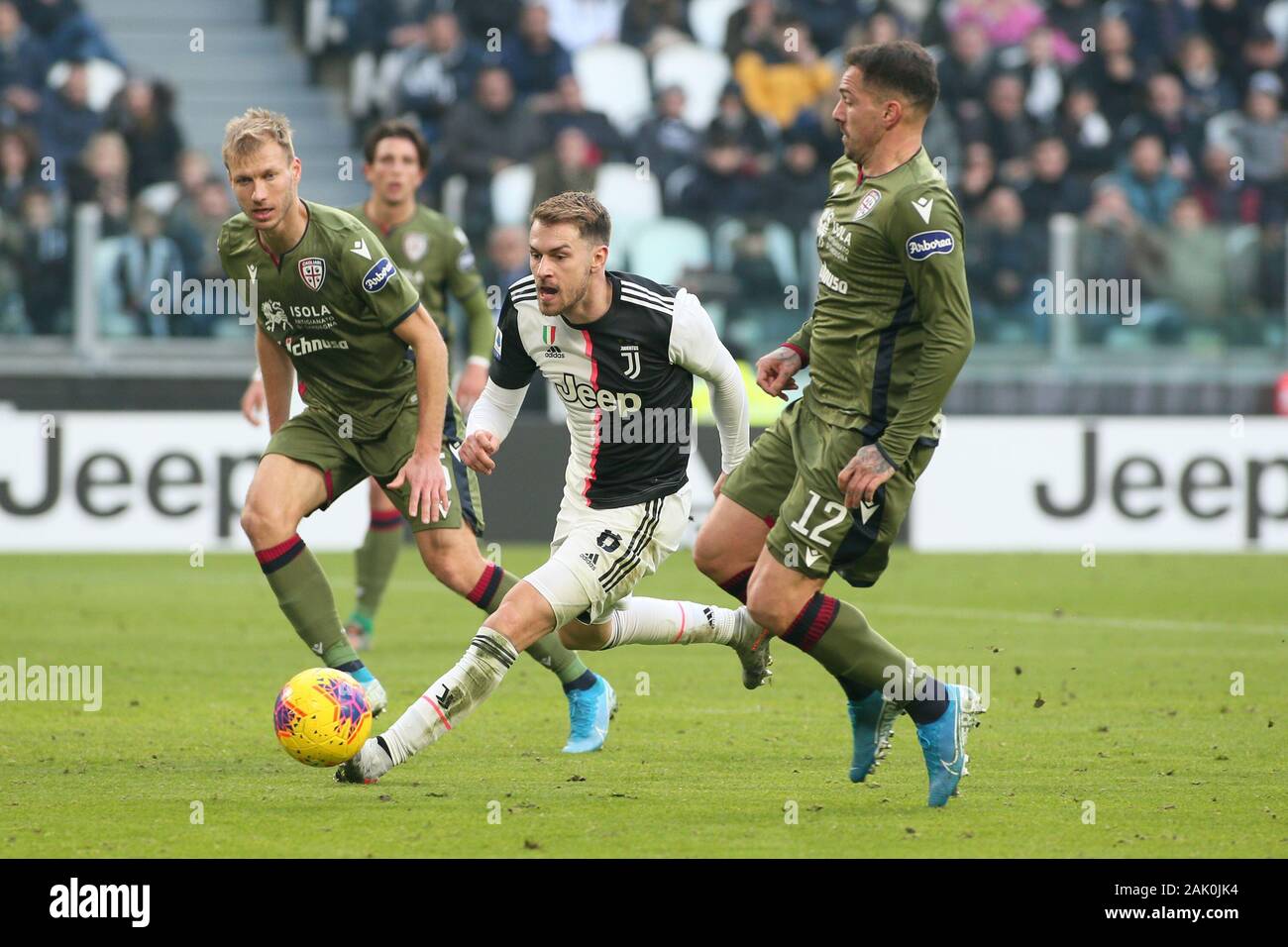 Torino, Italia, 06 gen 2020, 8 aaron ramsey (Juventus) durante la Juventus vs Cagliari - Calcio italiano di Serie A del campionato Gli uomini - Credit: LPS/Claudio Benedetto/Alamy Live News Foto Stock