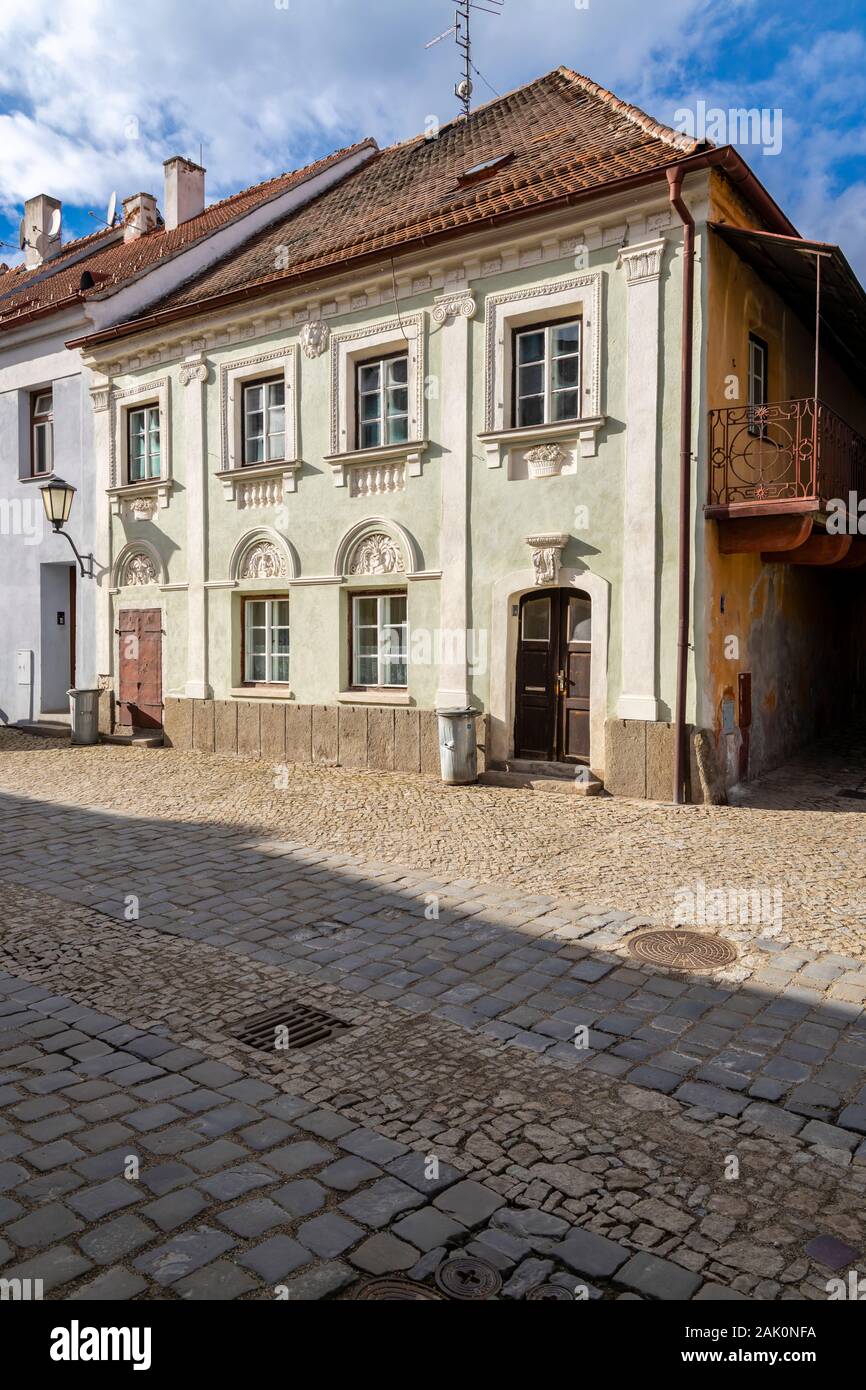 Città Trebic, sito UNESCO, (più antico Medioevo insediamento della comunità ebrea in Europa Centrale), Moravia Repubblica Ceca Foto Stock