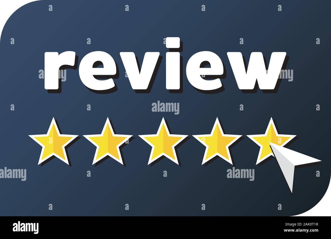 Online feedback clienti valutazione recensione star vettore di concetto Illustrazione Vettoriale