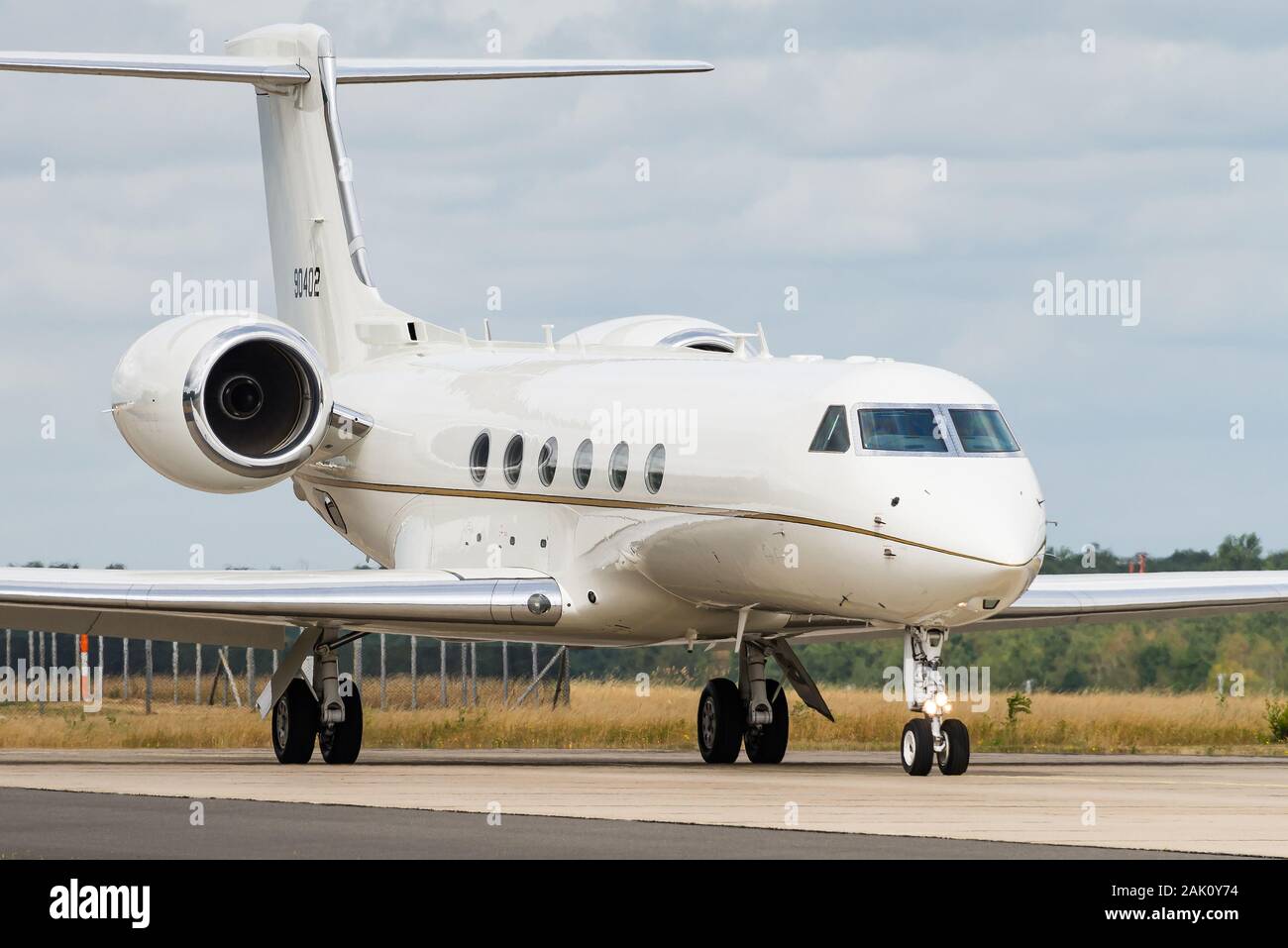 Un Gulfstream C-37A dalla 76th Airlift Squadron dell'USAF. Foto Stock