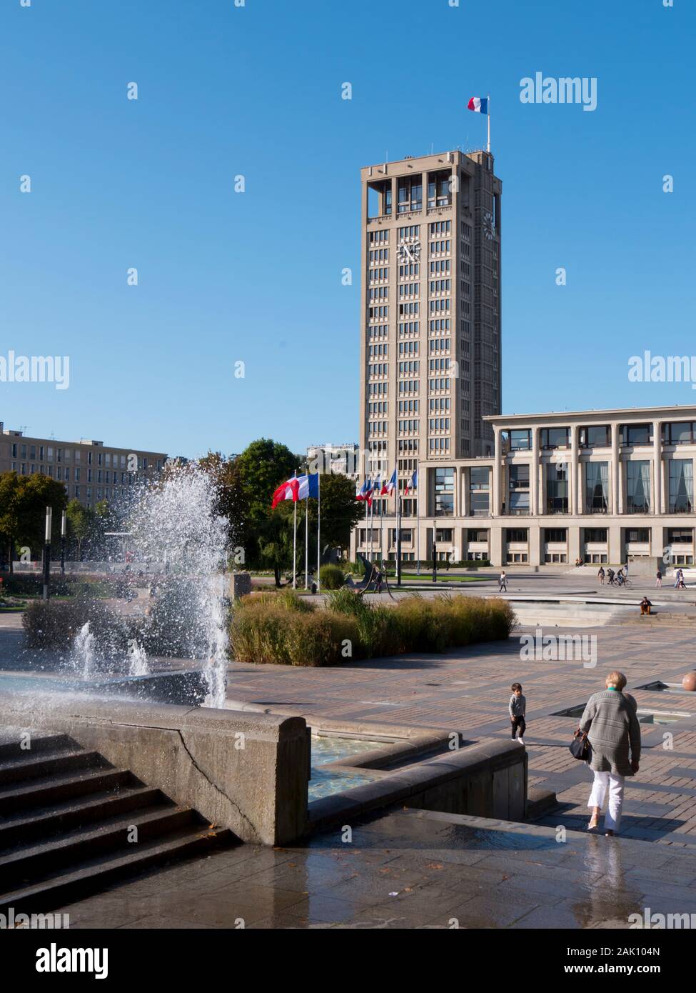L'Europa, in Francia, in Normandia, Le Havre city hall Foto Stock