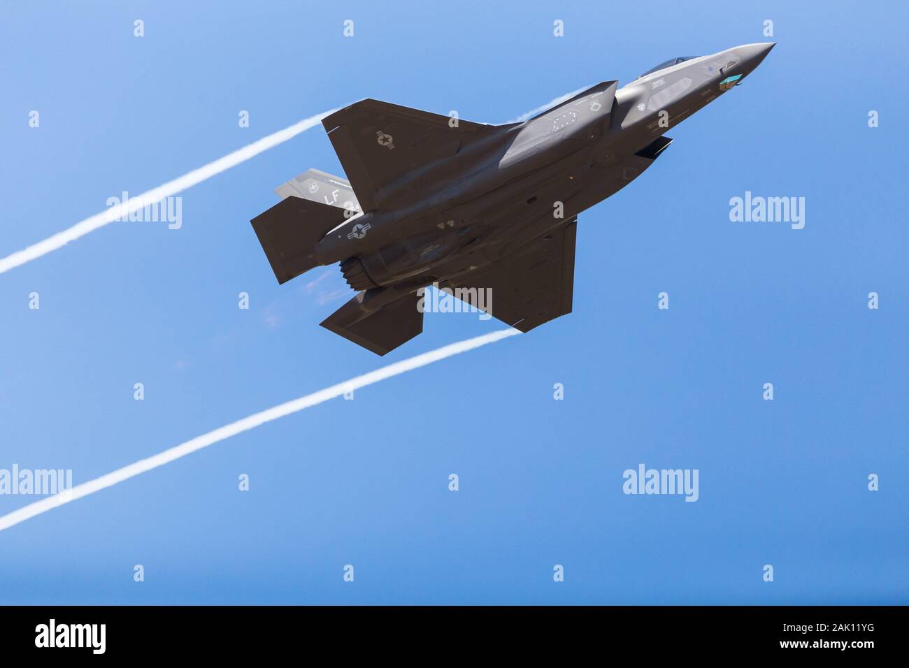 F-35A stealth fighter catturato nel luglio 2018 presso il Royal International Air Tattoo nel Gloucestershire, Inghilterra Foto Stock