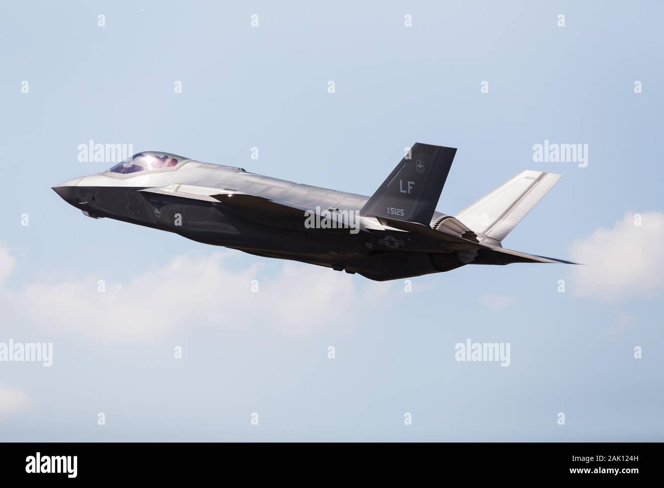 F-35A stealth fighter catturato nel luglio 2018 presso il Royal International Air Tattoo nel Gloucestershire, Inghilterra Foto Stock