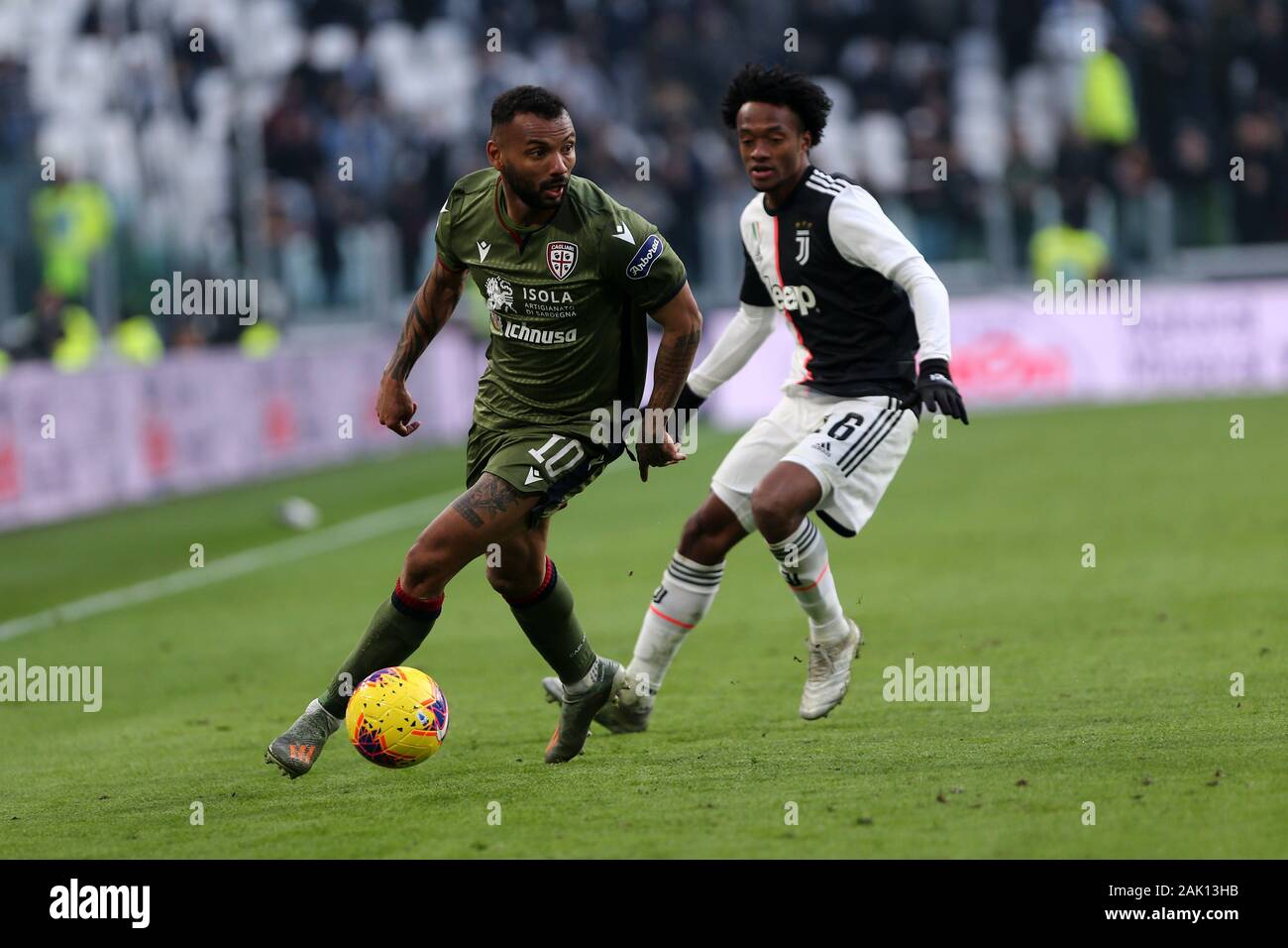 Torino, Italia. 06 gennaio 2020. Campionato italiano A. Juventus FC vs Cagliari Calcio. João Pedro di Cagliari Calcio. Credito: Marco Canoniero/Alamy Live News Foto Stock