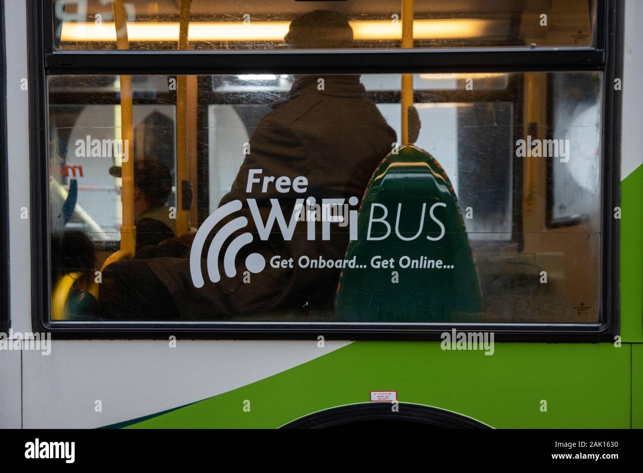 Libera Wifibus a Manchester Inghilterra 2019 Foto Stock