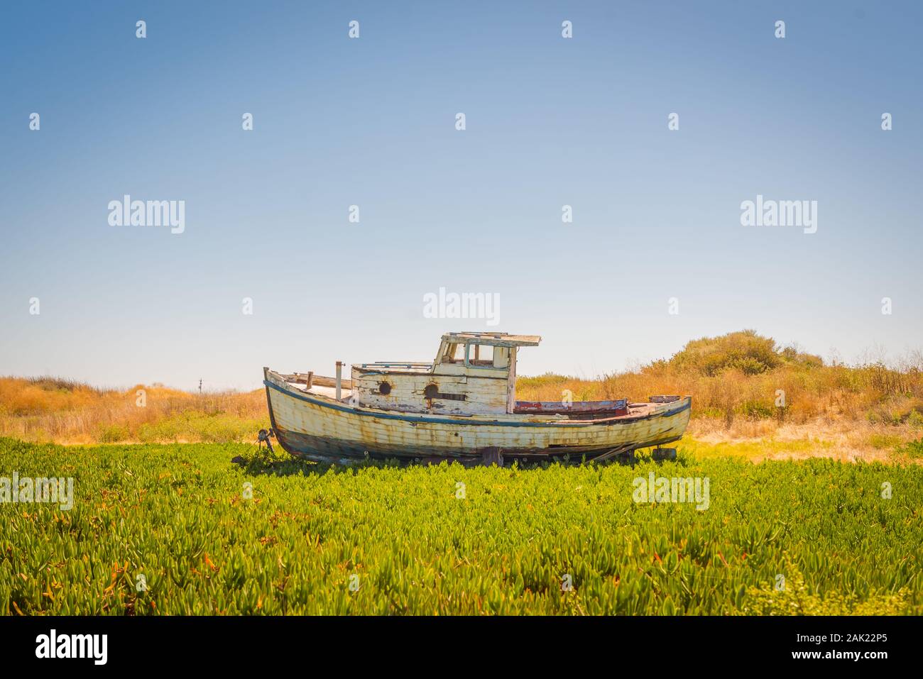 Barca abbandonata Foto Stock