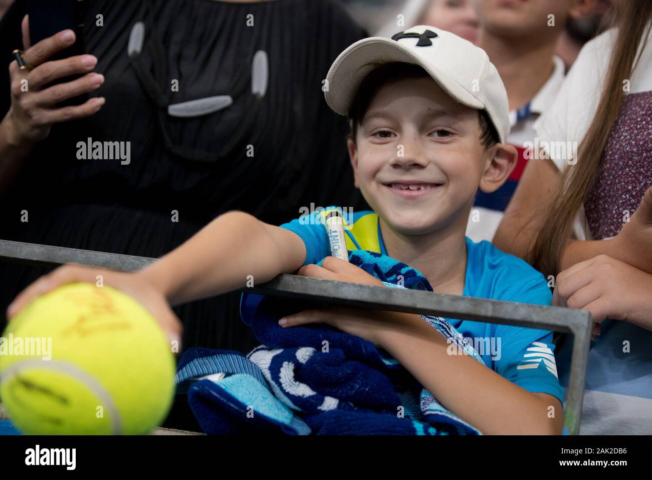 Sydney, Australia. 07Th gen, 2020. Ventilatori durante il 2020 ATP Cup presso il Ken ROSEWALL Arena, Sydney, Australia il 7 gennaio 2020. Foto di Peter Dovgan. Credit: UK Sports Pics Ltd/Alamy Live News Foto Stock