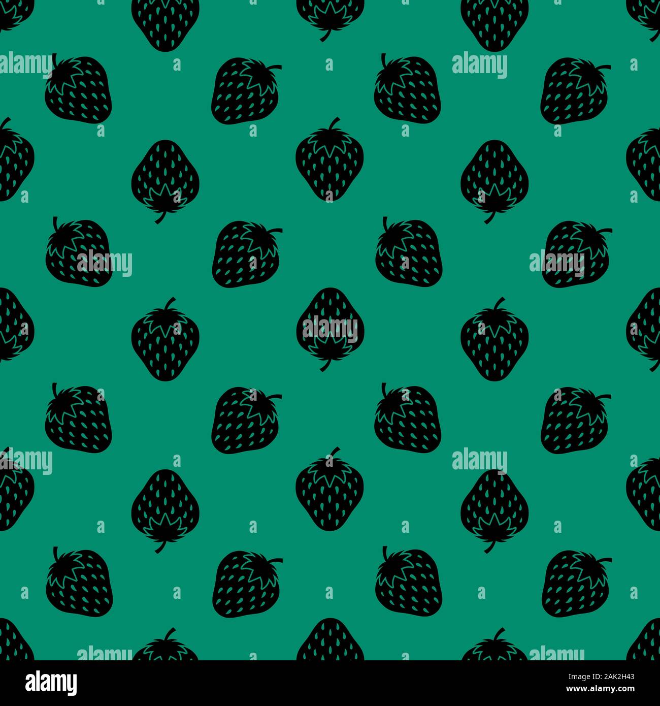 Le fragole seamless schema di ripetizione sullo sfondo Foto Stock