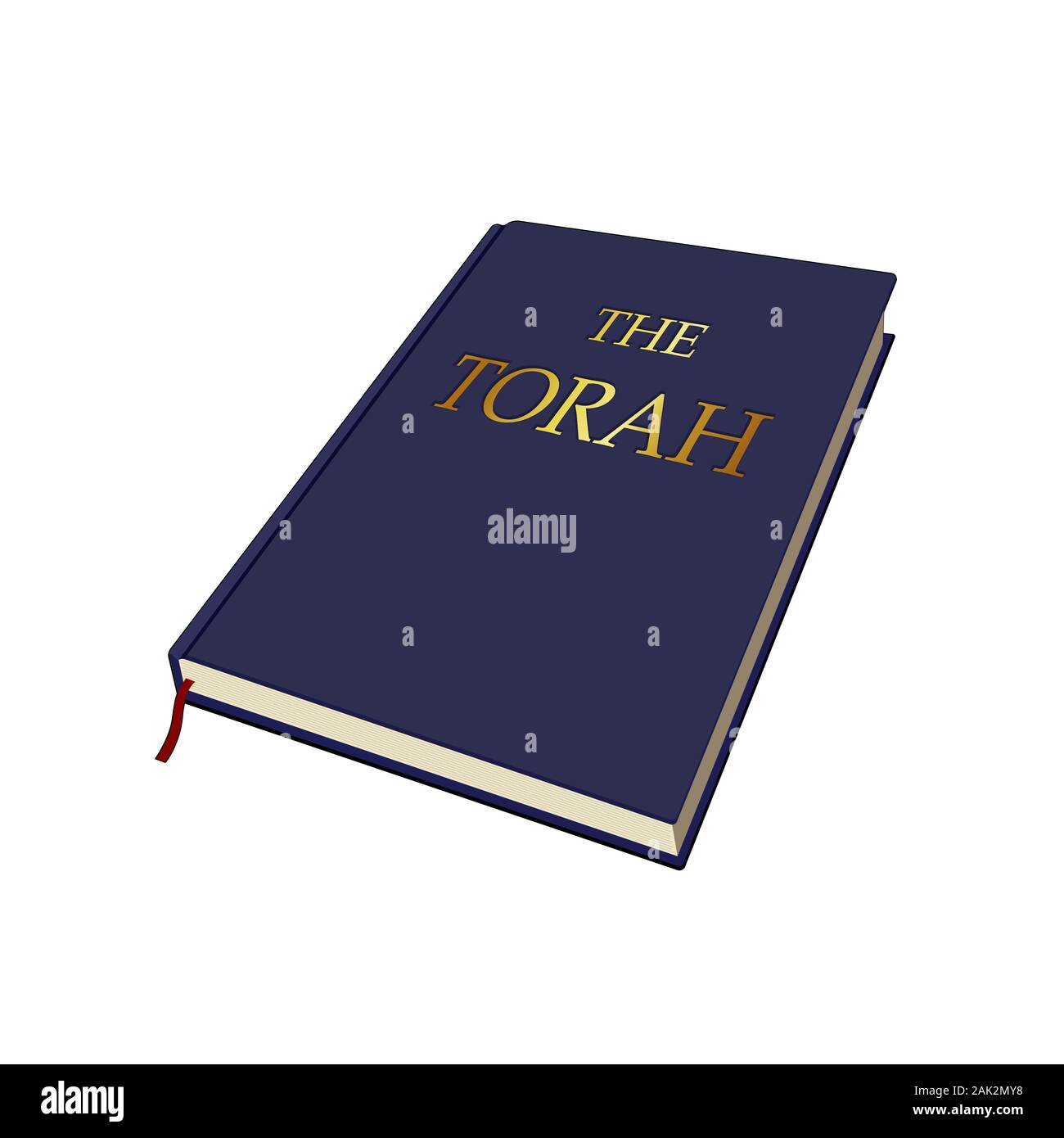 La Torah. Mosè la rivelazione. Ebreo credenza. Libro religioso. Vettore grafico illustrazione. Isolato Illustrazione Vettoriale