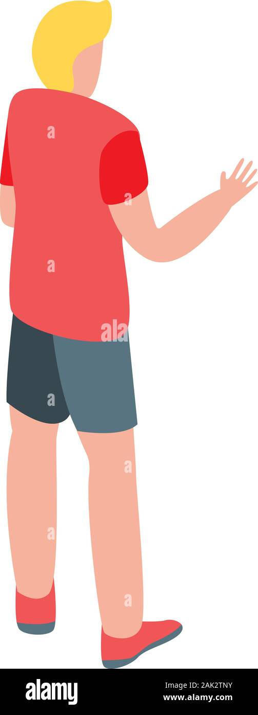 Soccer Icona arbitro, stile isometrico Illustrazione Vettoriale